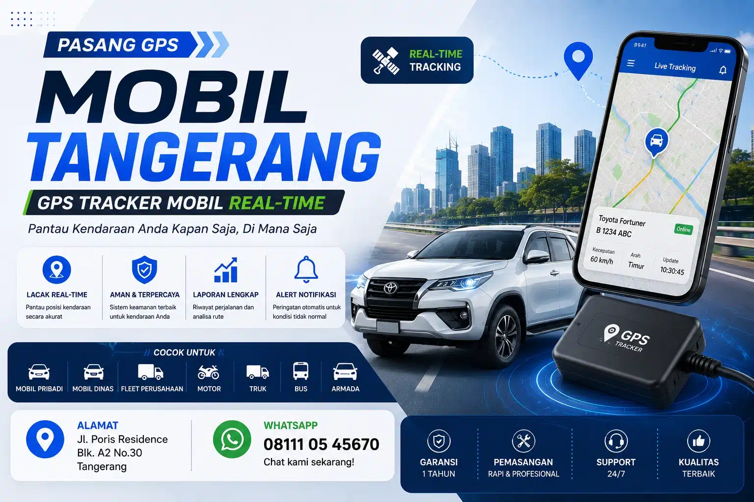 pasang gps mobil tangerang